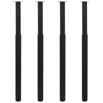 Pernas de mesa telescópicas 4 pcs 710 mm-1100 mm preto