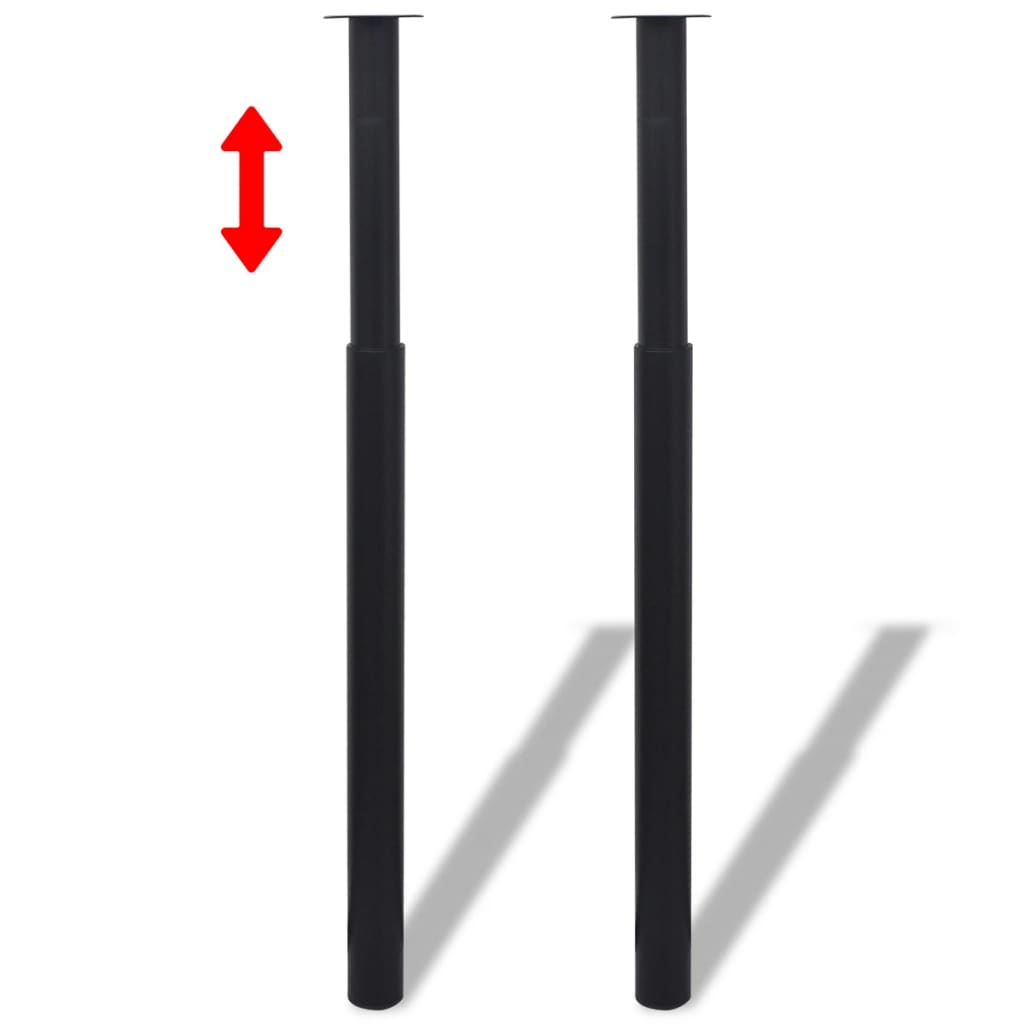 Pernas de mesa telescópicas 4 pcs 710 mm-1100 mm preto