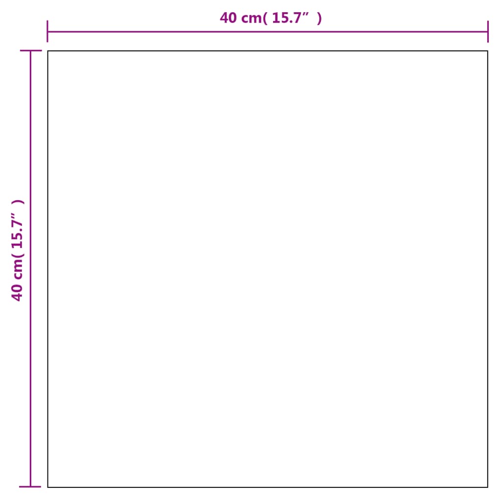 Espelhos de parede 2 pcs 40x40 cm vidro quadrado