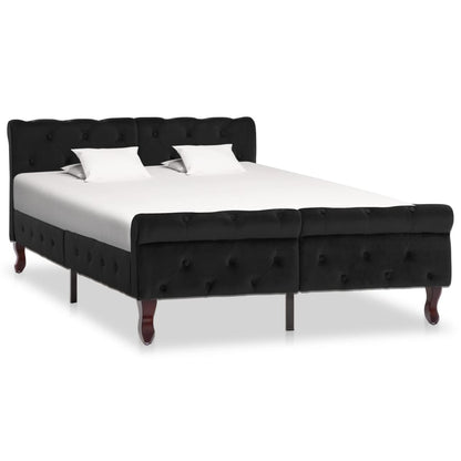 Estrutura de cama 120x200 cm veludo preto