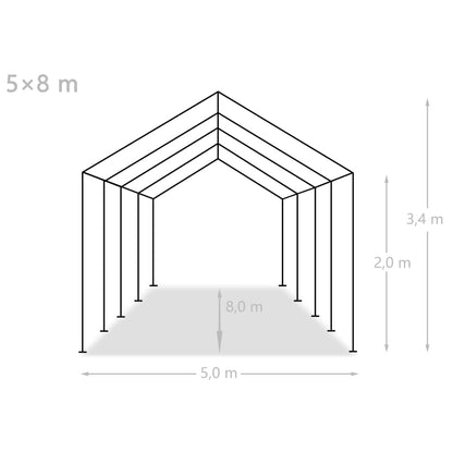 Tenda para festas PE 5x8 m branco