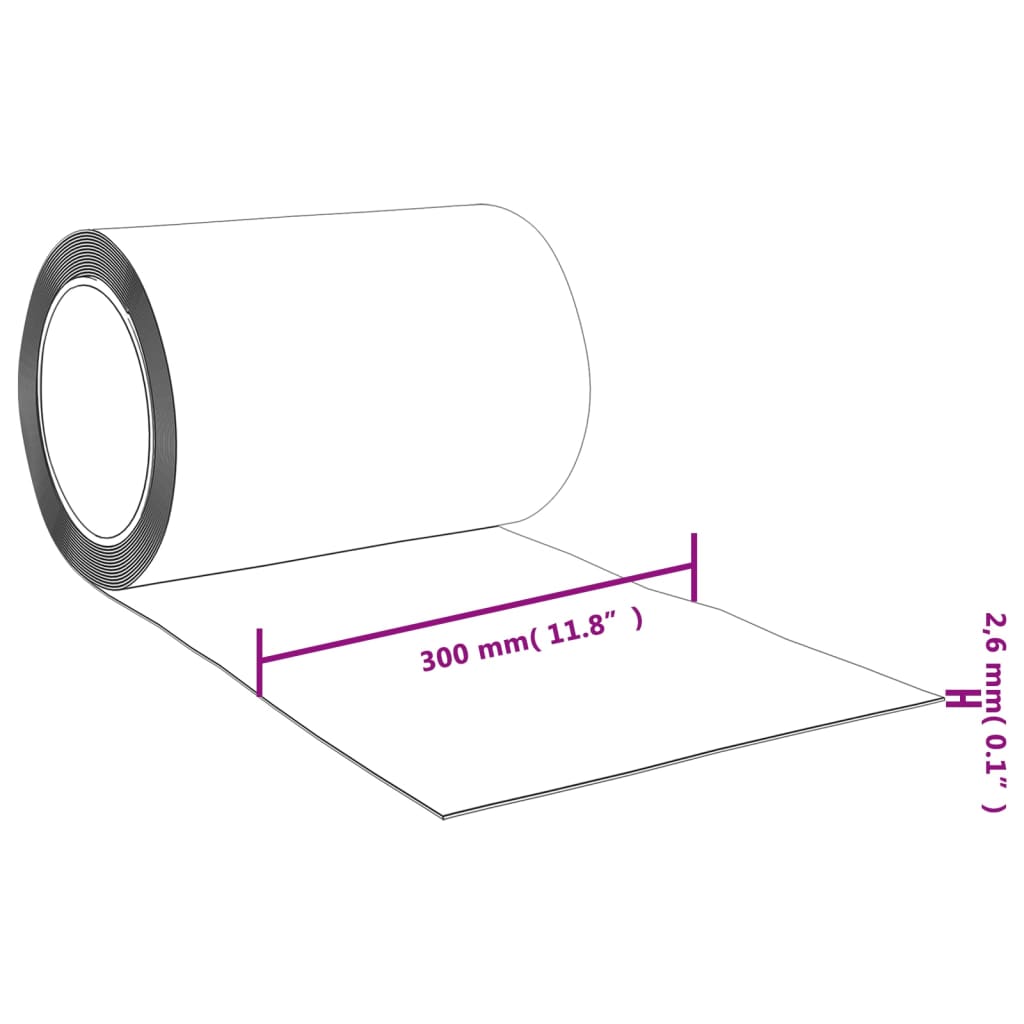 Rolo para cortina de tiras PVC 3 mm x 300 mm 25 m