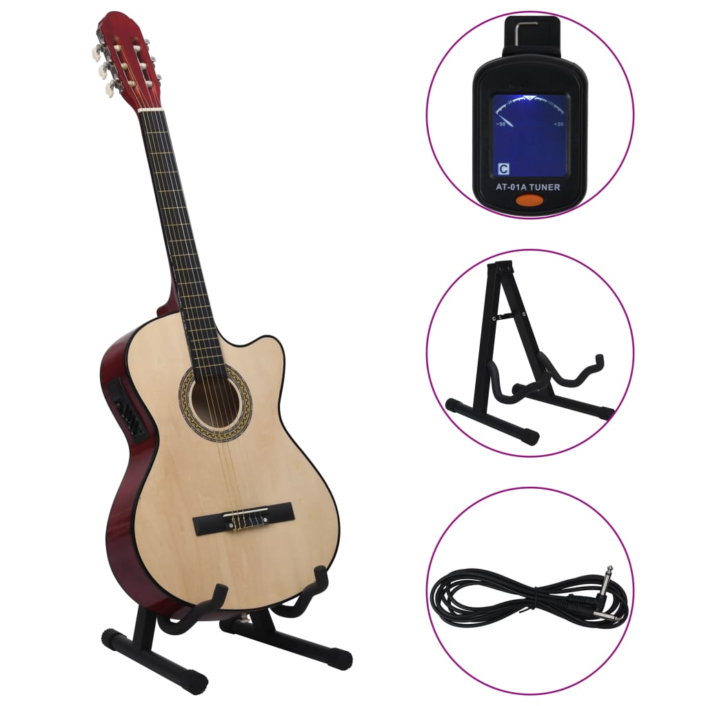 12 pcs conjunto de guitarra com equalizador e 6 cordas