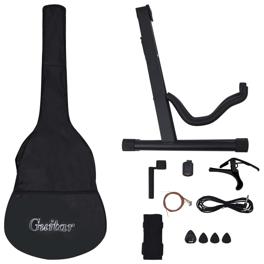 12 pcs conjunto de guitarra com equalizador e 6 cordas azul