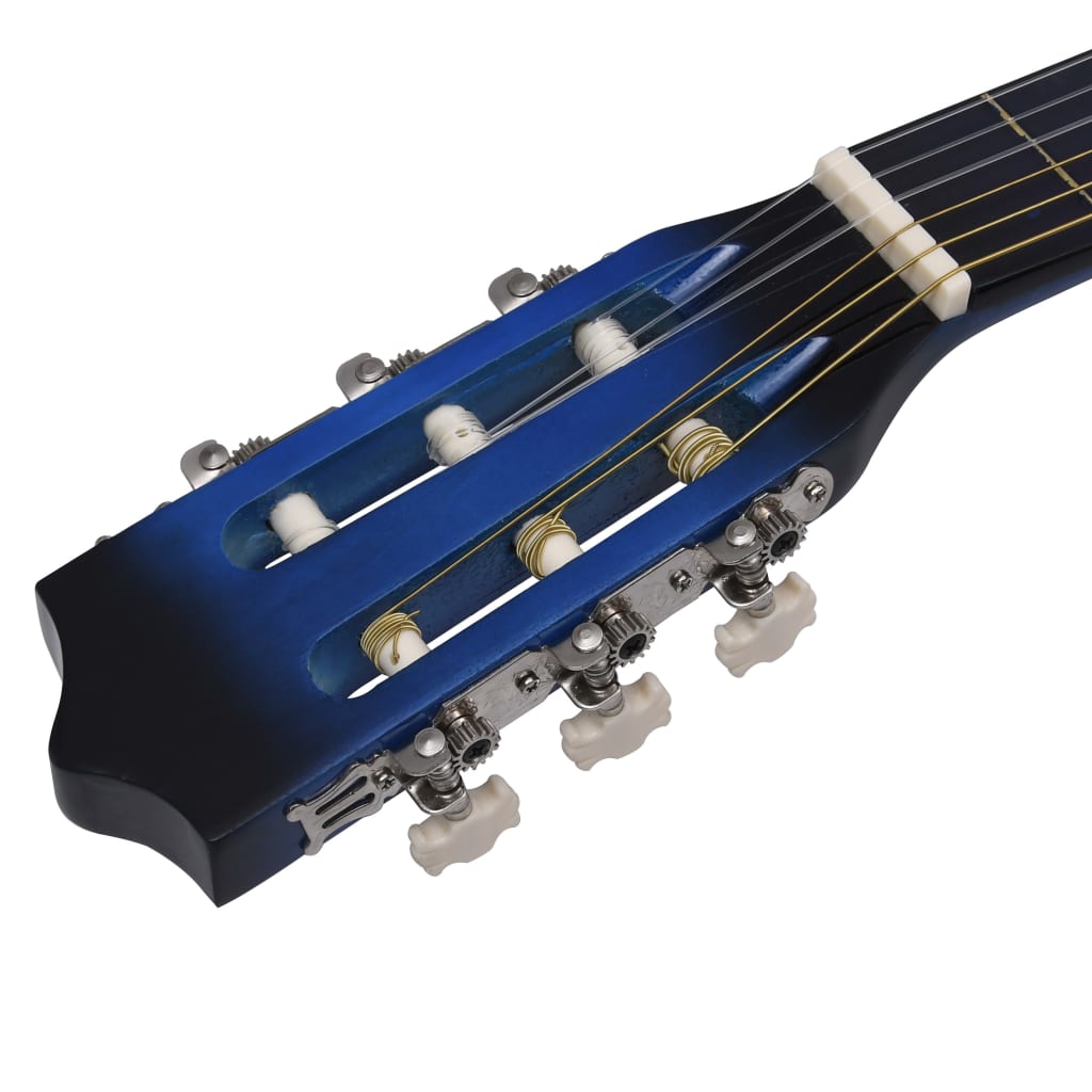 12 pcs conjunto de guitarra com equalizador e 6 cordas azul