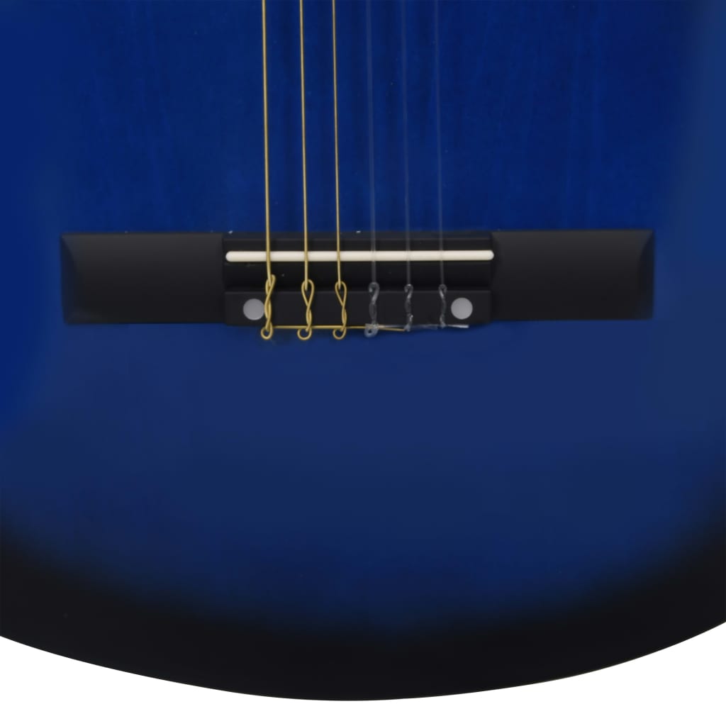 12 pcs conjunto de guitarra com equalizador e 6 cordas azul