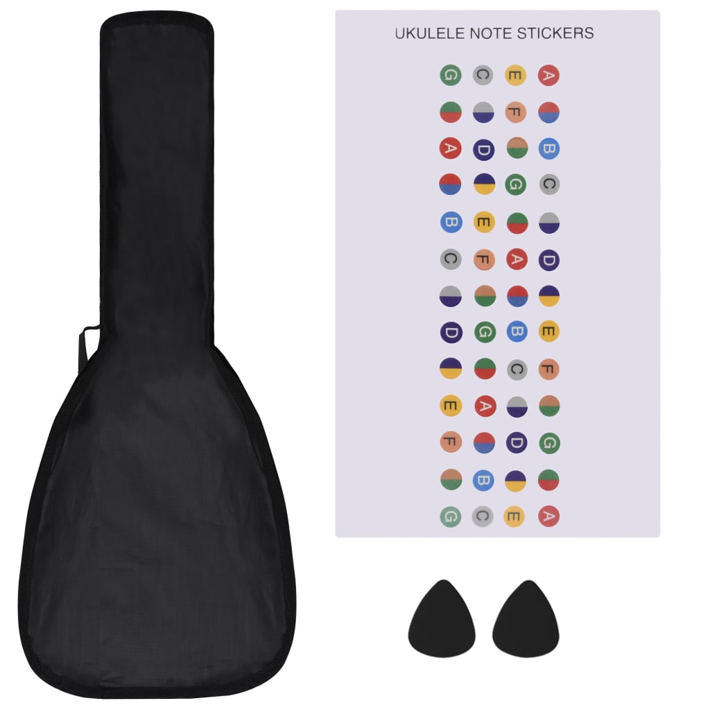 Conjunto ukulele soprano infantil com saco 21" azul-bebé