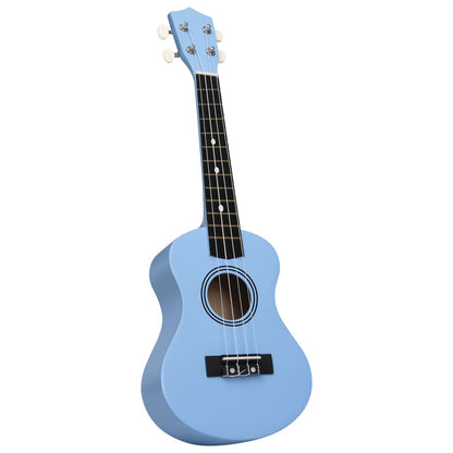 Conjunto ukulele soprano infantil com saco 21" azul-bebé