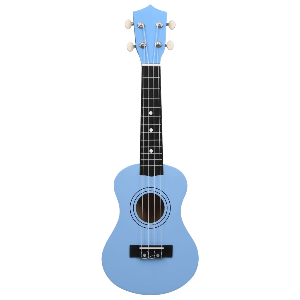 Conjunto ukulele soprano infantil com saco 21" azul-bebé