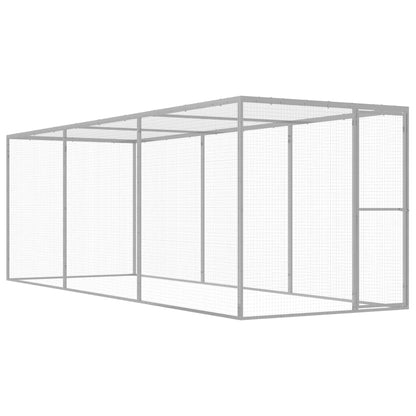 Jaula para gatos 4,5x1,5x1,5 m aço galvanizado