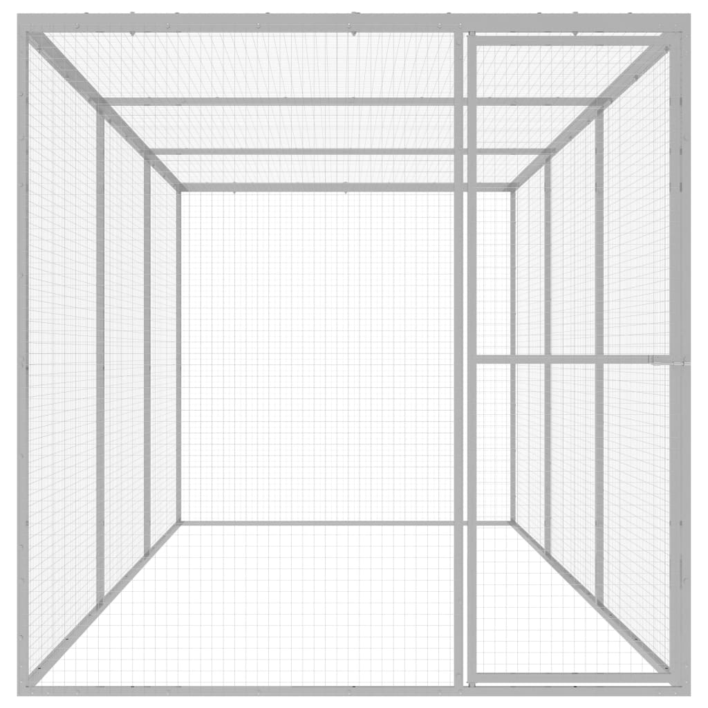 Jaula para gatos 4,5x1,5x1,5 m aço galvanizado