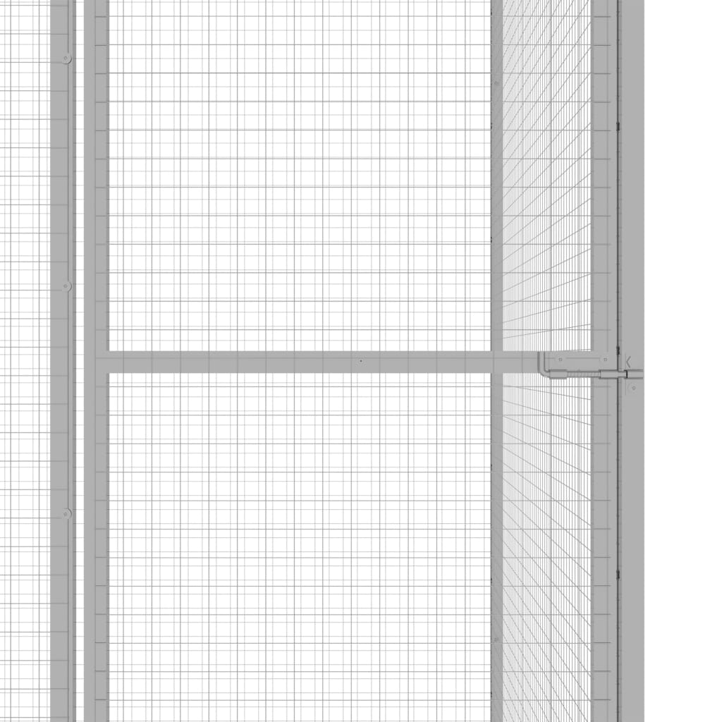 Jaula para gatos 4,5x1,5x1,5 m aço galvanizado