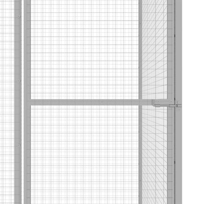 Jaula para gatos 4,5x1,5x1,5 m aço galvanizado