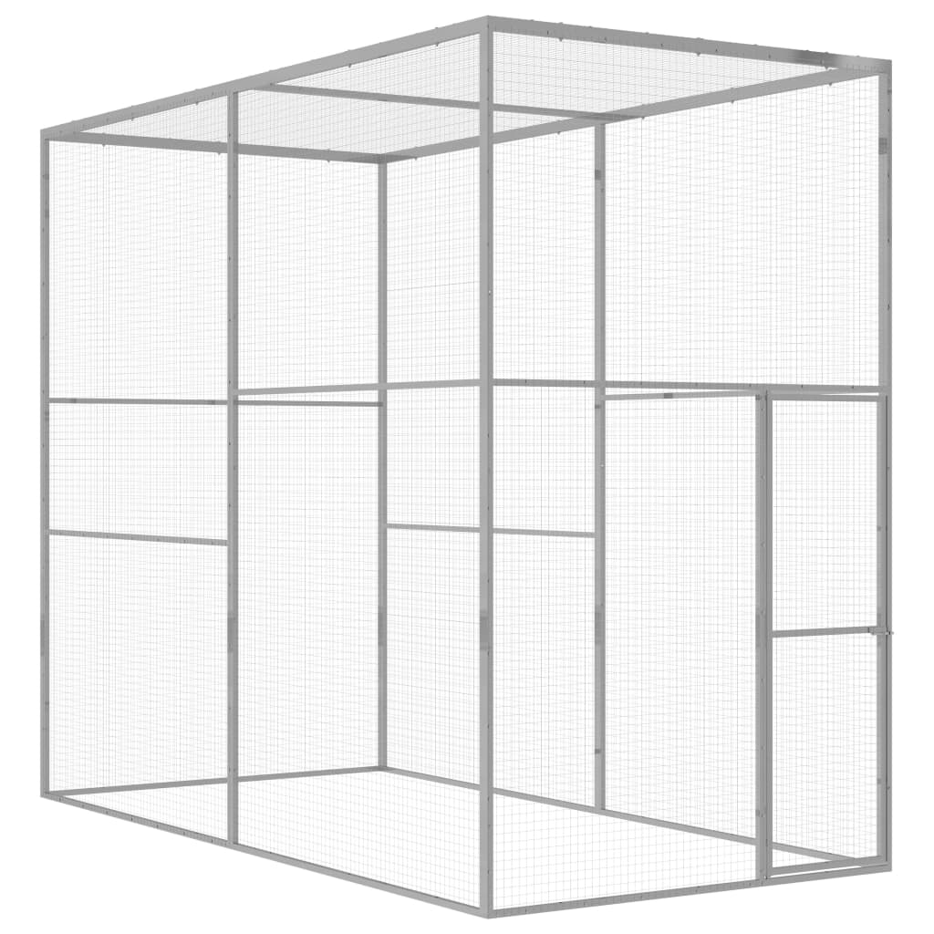 Jaula para gatos 3x1,5x2,5 m aço galvanizado