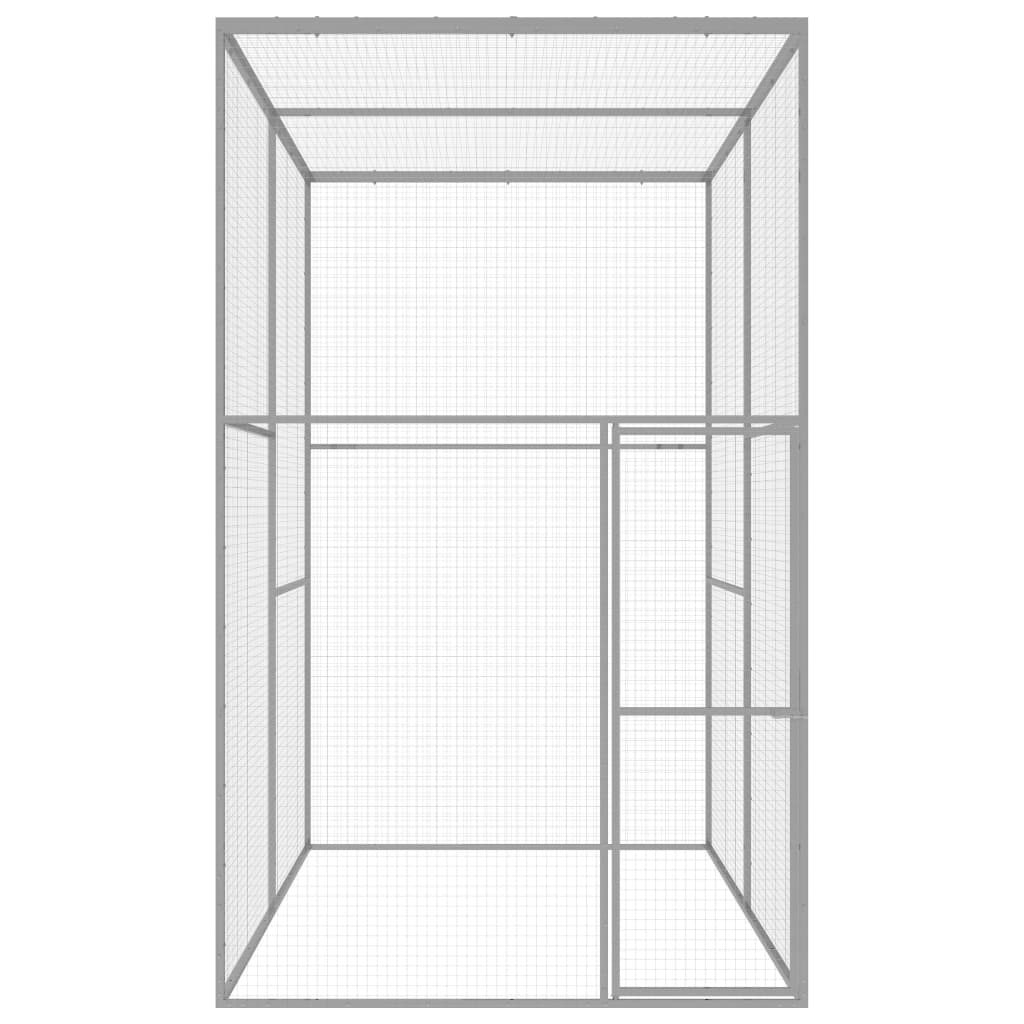 Jaula para gatos 3x1,5x2,5 m aço galvanizado