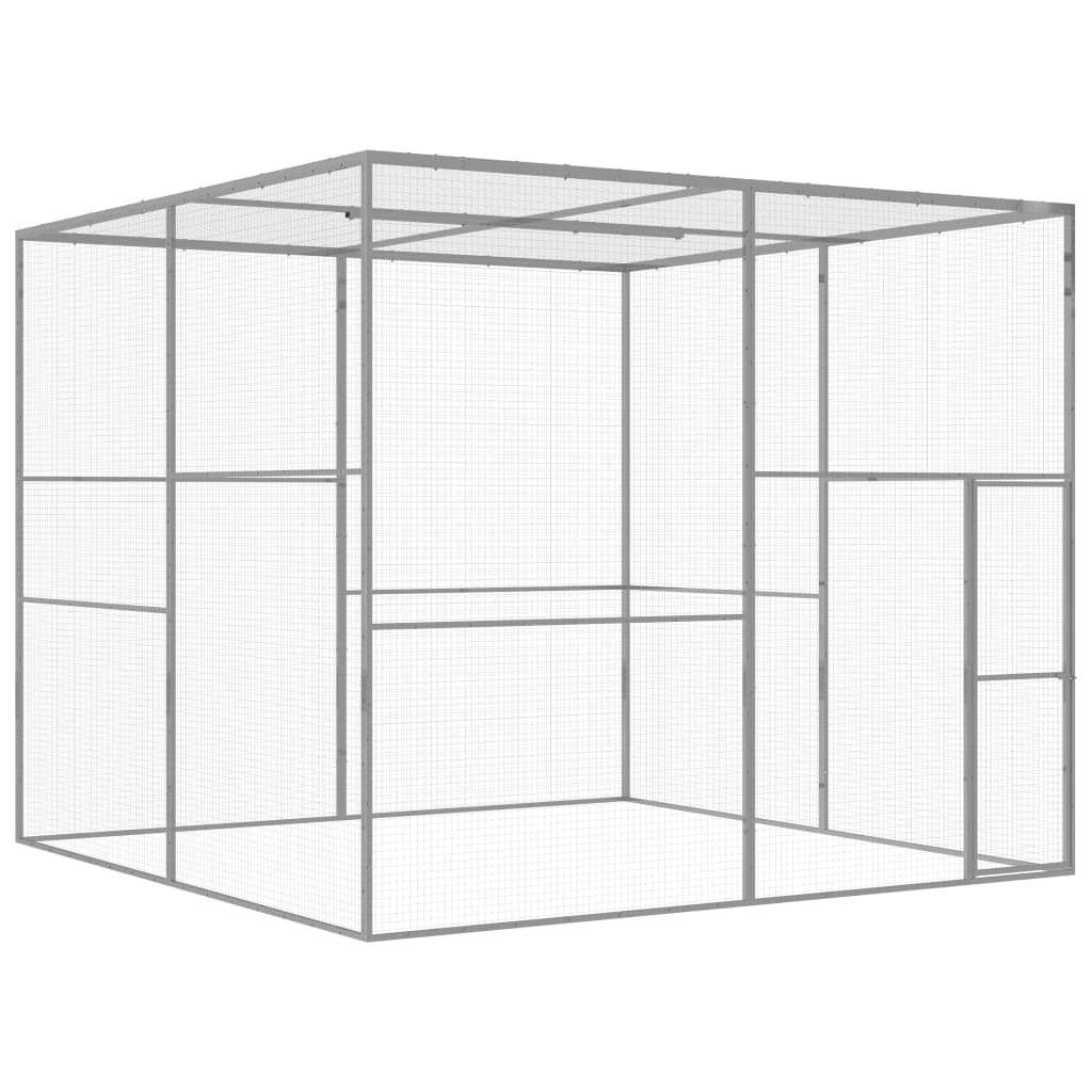 Jaula para gatos 3x3x2,5 m aço galvanizado