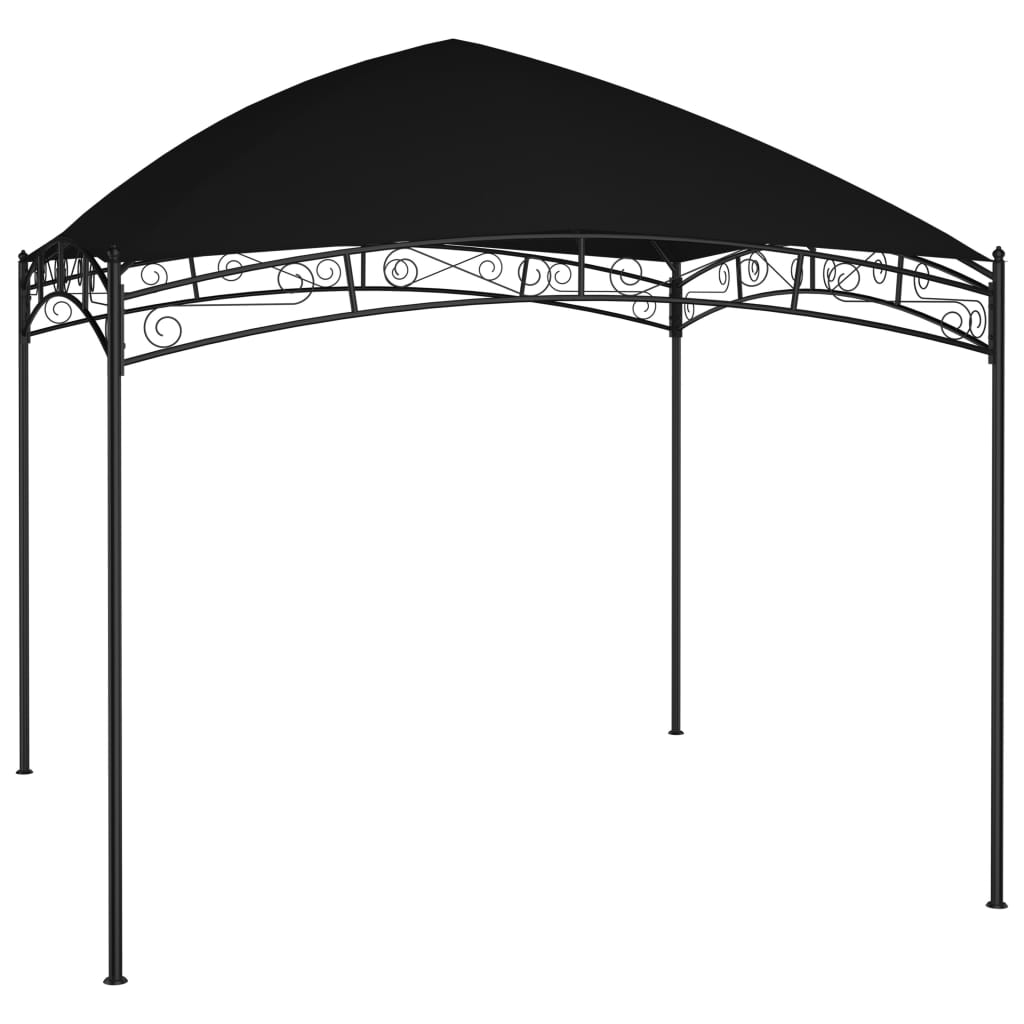 Gazebo de jardim 3x3 m 180 g/m² antracite