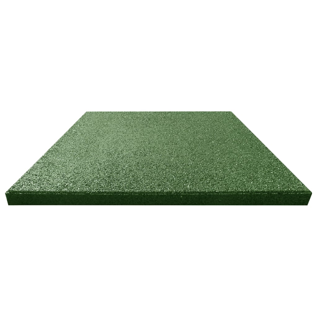 Ladrilhos prot. contra quedas 12 pcs borracha 50x50x3 cm verde