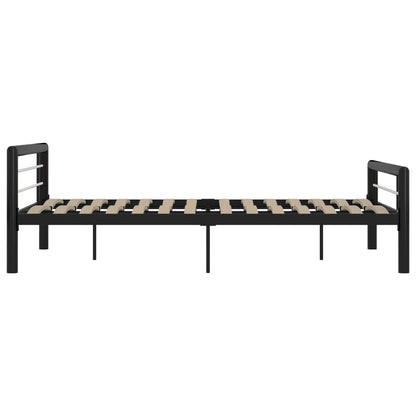 Estrutura de cama 120x200 cm metal preto e branco