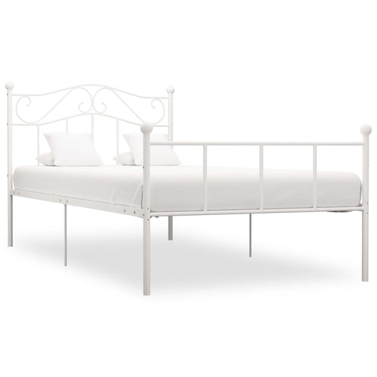 Estrutura de cama 100x200 cm metal branco