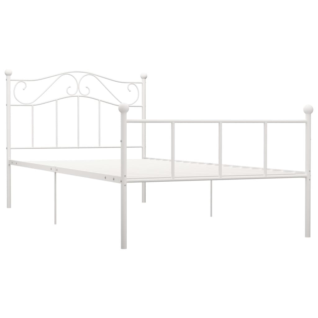 Estrutura de cama 100x200 cm metal branco