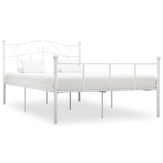 Estrutura de cama 140x200 cm metal branco