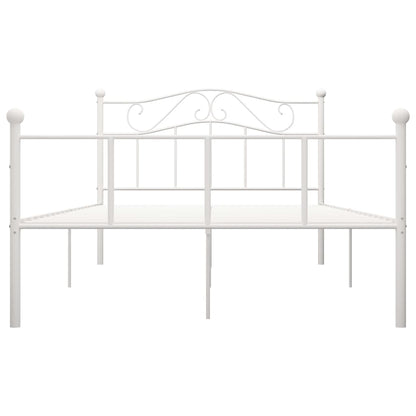 Estrutura de cama 140x200 cm metal branco