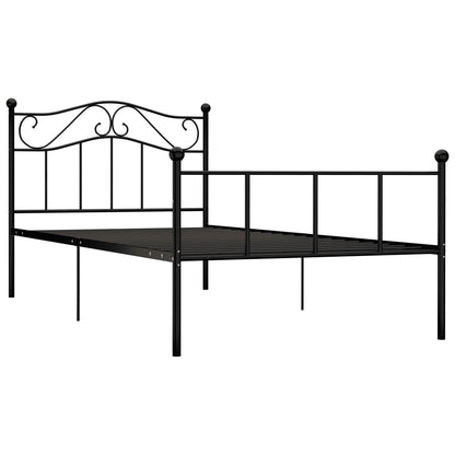 Estrutura de cama 90x200 cm metal preto