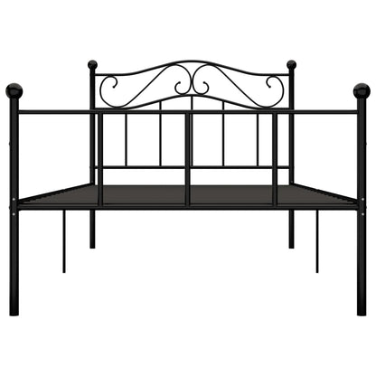 Estrutura de cama 100x200 cm metal preto