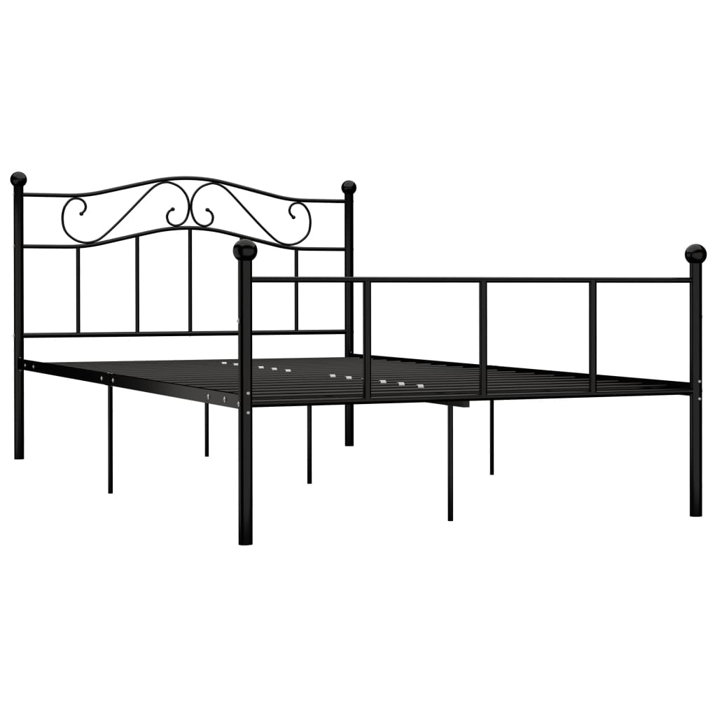 Estrutura de cama 120x200 cm metal preto