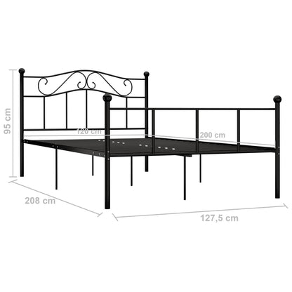 Estrutura de cama 120x200 cm metal preto