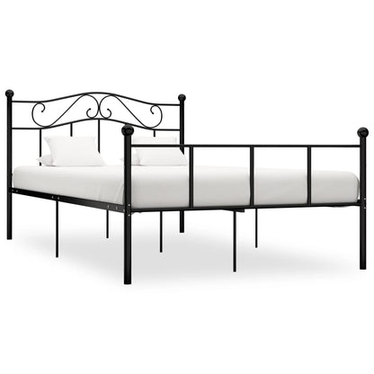 Estrutura de cama em metal preto 160x200 cm