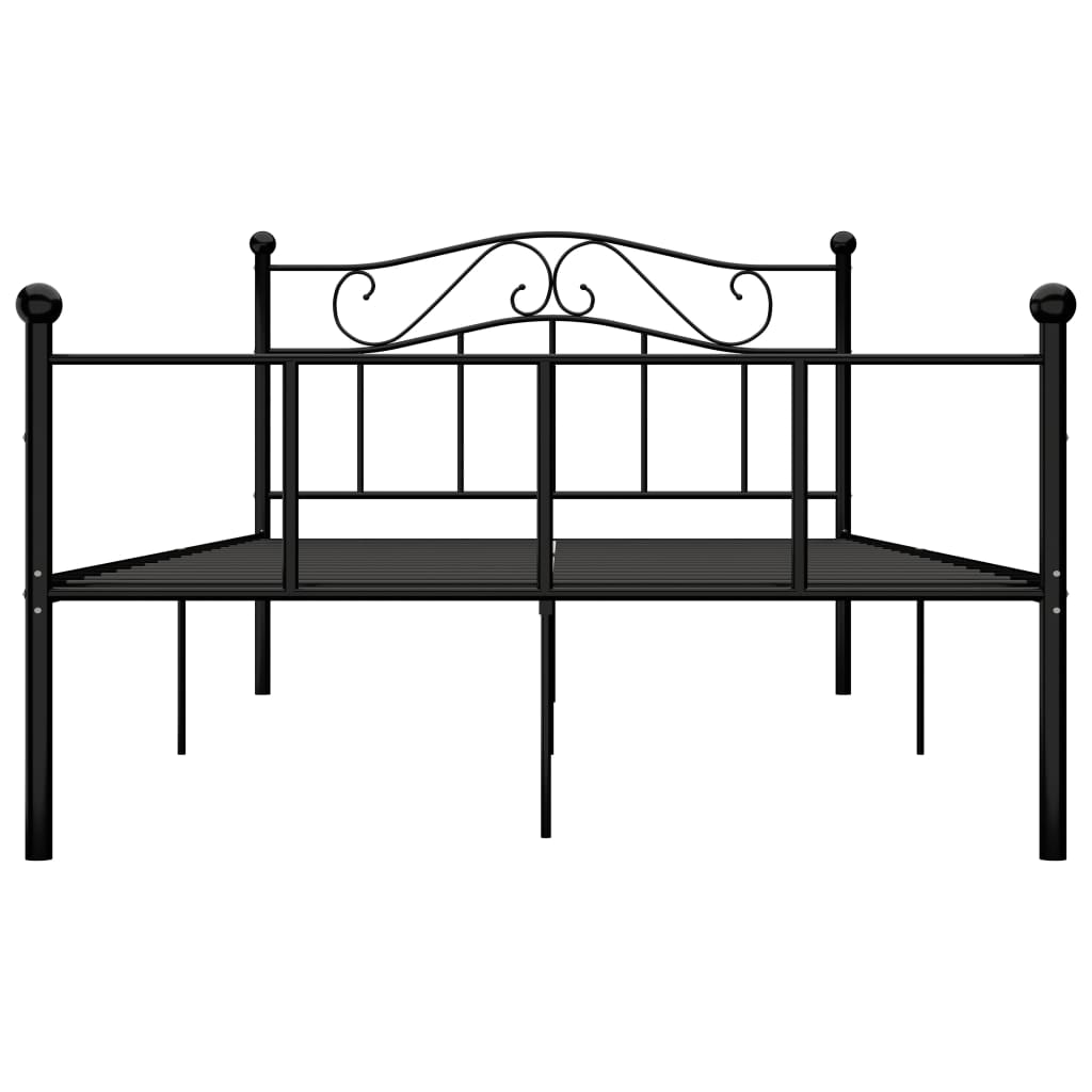 Estrutura de cama em metal preto 160x200 cm