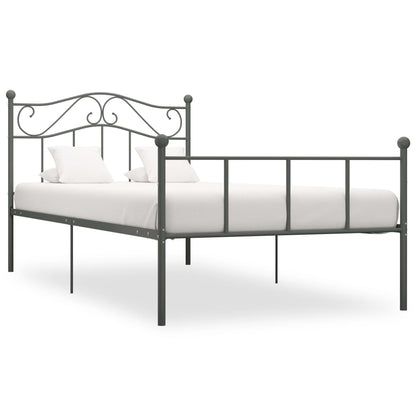 Estrutura de cama 90x200 cm metal cinzento