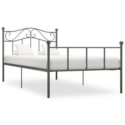 Estrutura de cama 100x200 cm metal cinzento