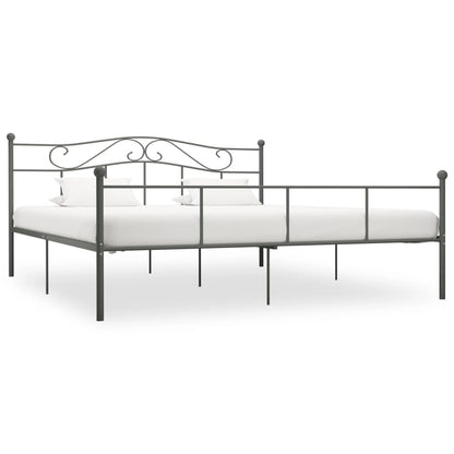 Estrutura de cama 180x200 cm metal cinzento