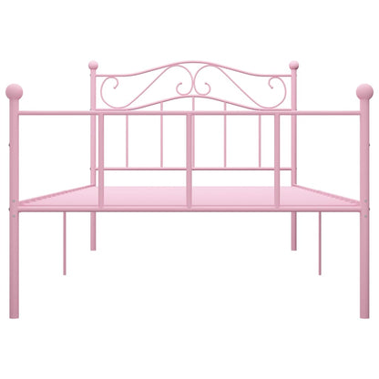 Estrutura de cama 100x200 cm metal rosa