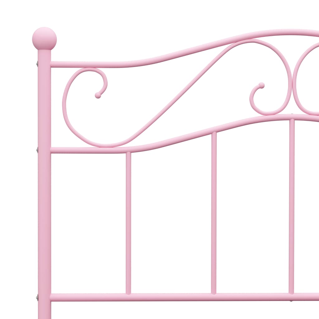 Estrutura de cama 100x200 cm metal rosa