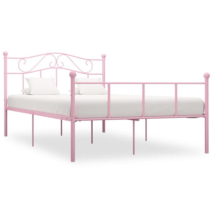 Estrutura de cama 120x200 cm metal rosa