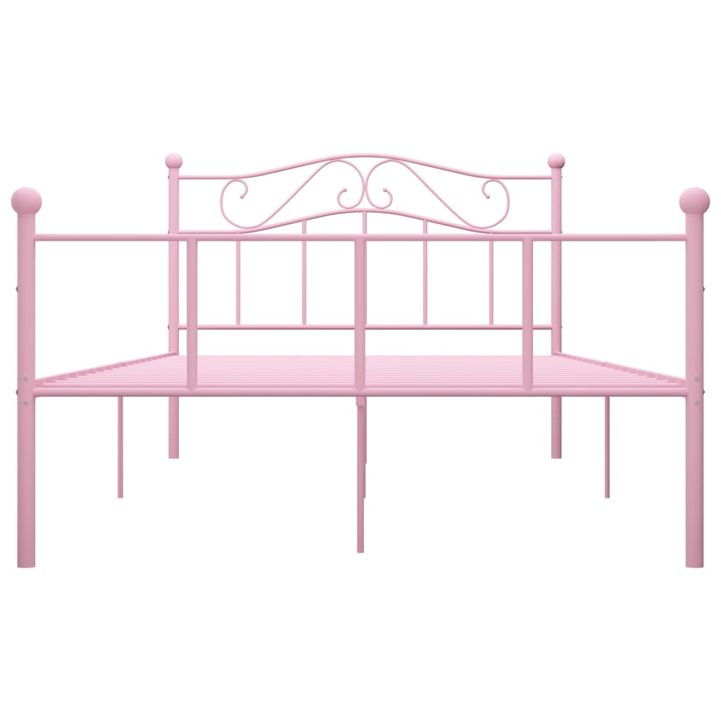 Estrutura de cama 120x200 cm metal rosa