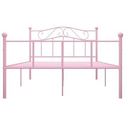 Estrutura de cama 120x200 cm metal rosa