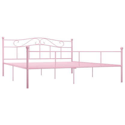 Estrutura de cama 180x200 cm metal rosa