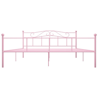 Estrutura de cama 180x200 cm metal rosa