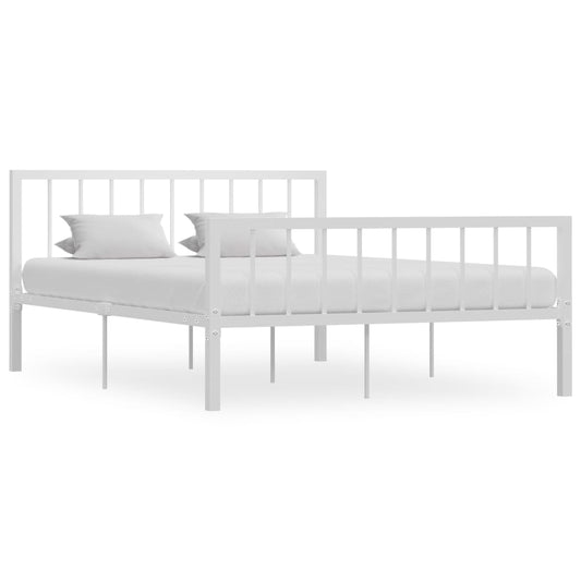 Estrutura de cama 140x200 cm metal branco