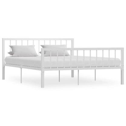 Estrutura de cama 160x200 cm metal branco