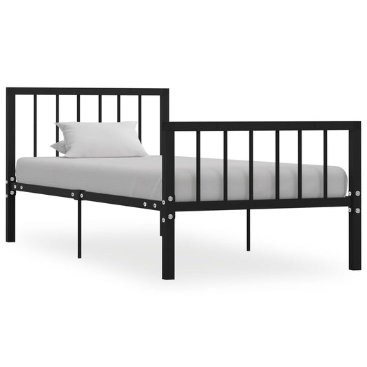 Estrutura de cama 90x200 cm metal preto