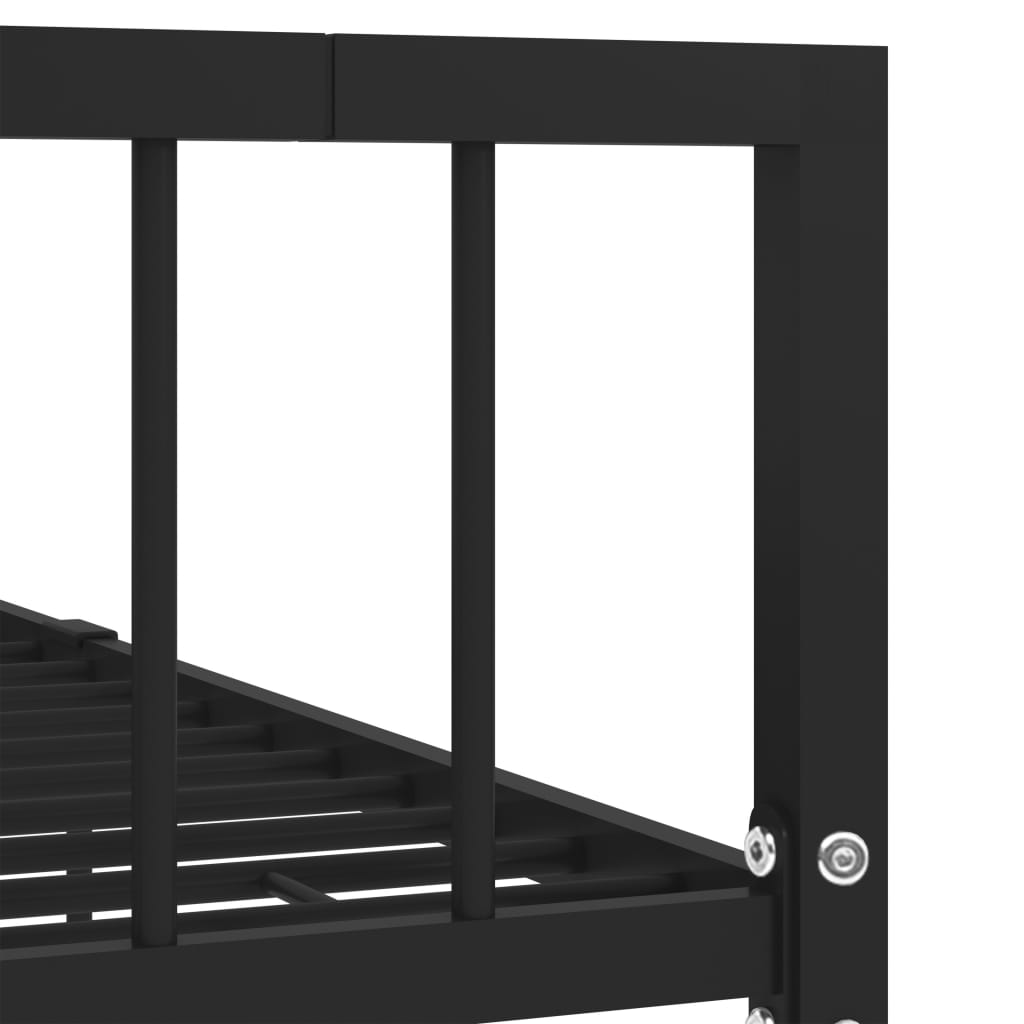 Estrutura de cama 90x200 cm metal preto