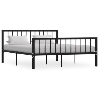 Estrutura de cama metal 160x200 cm preto