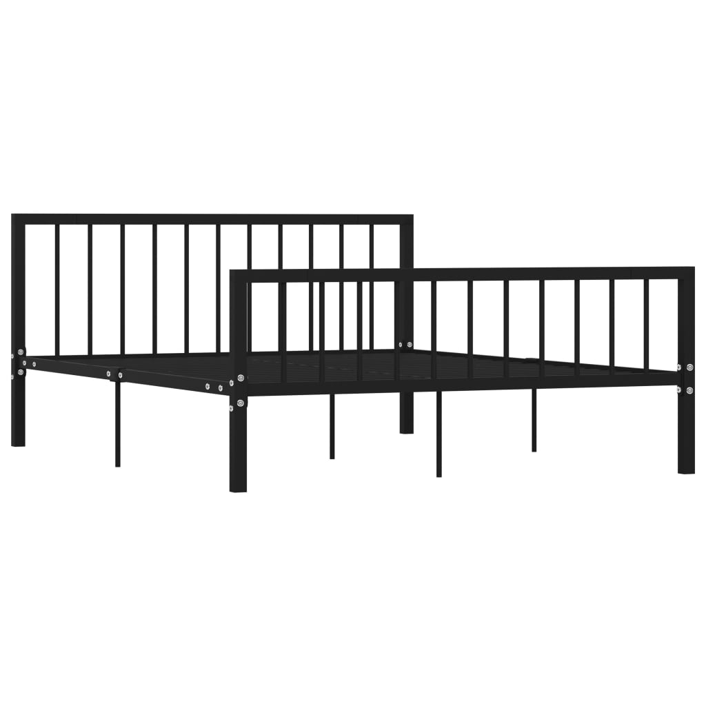 Estrutura de cama metal 160x200 cm preto