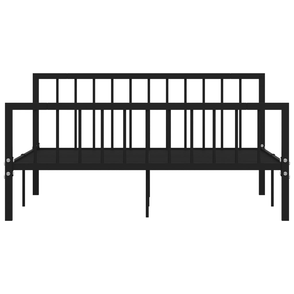 Estrutura de cama metal 160x200 cm preto